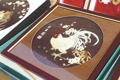 ▲傳統(tǒng)手工麥秸畫(huà)